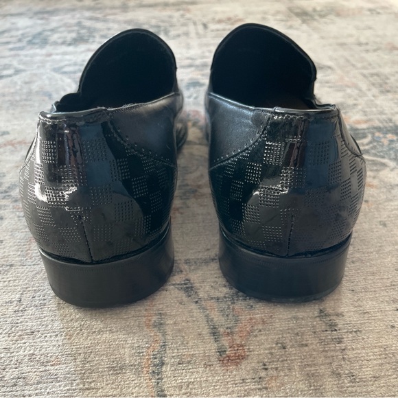 Goodman Italy 35506 Black Leather Loafers‎ Men's Size EU 43 Formal Slip-On Shoes - Picture 7 of 15